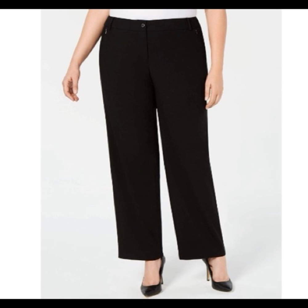 Calvin Klein Womens Black Wide Leg Pants